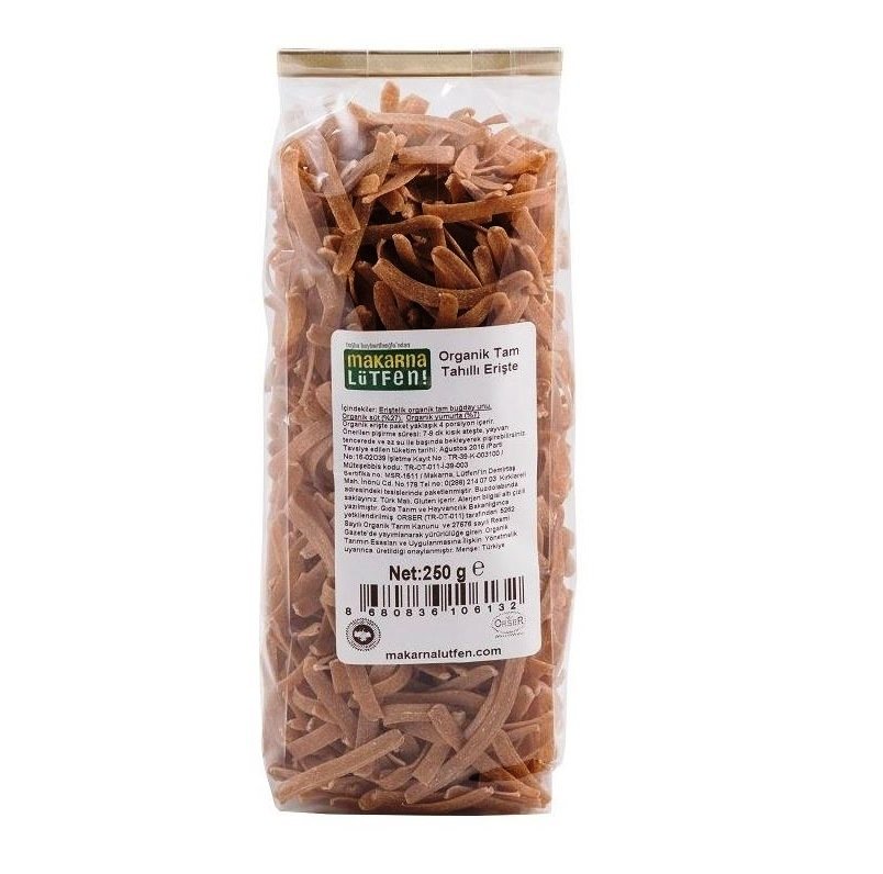 Makarna Lütfen Organik Tam Tahıllı Erişte ( 250 g )Makarna Lütfen