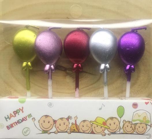 5 li Metalik balonlu küçük pasta mumu Mum Modelleri esarkhan Bebek