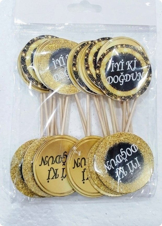 20 li İyiki Doğdun Süsleme Kürdanı (Cupcake Muffin kek 20 li İyiki Doğdun Süsleme Kürdanı (Cupcake Muffin kek