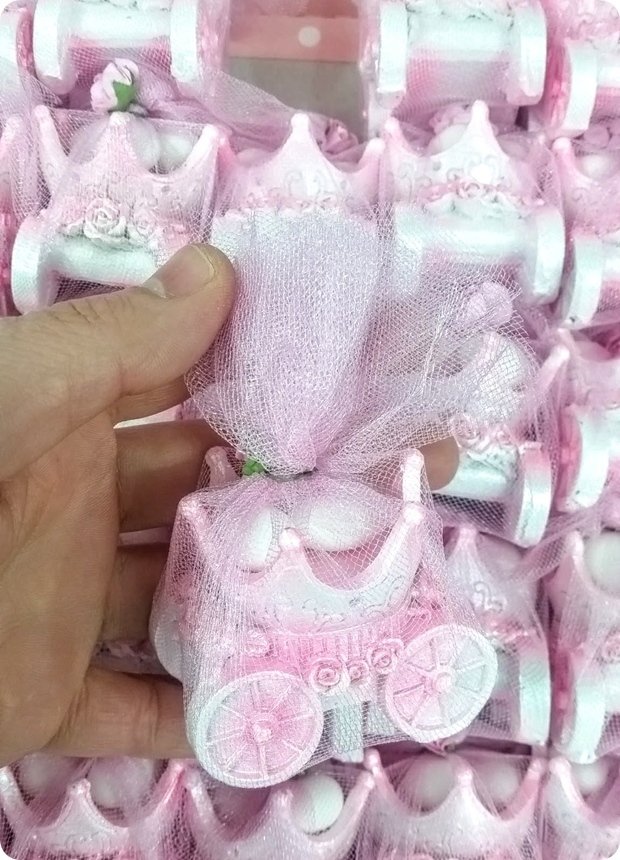 50 li Süslü Polyester Taç Araba Bebek Şekeri Bebek esarkhan Bebek