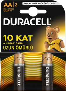 duracell aa kalem pil 2 li 7239