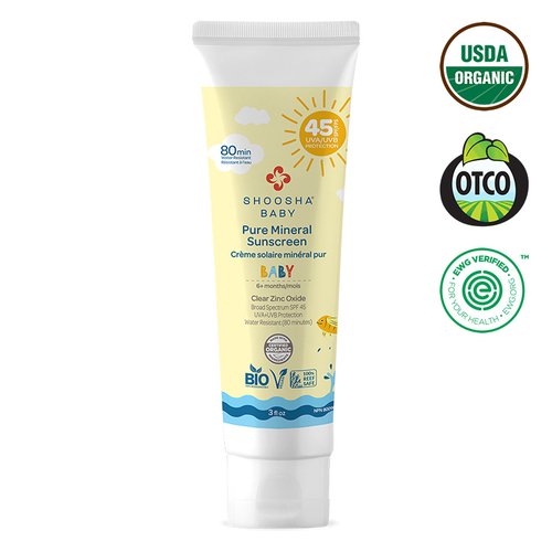 Shoosha Organik Bebek İçin Mineral Güneş Kremi SPF 45 90 ml Anne