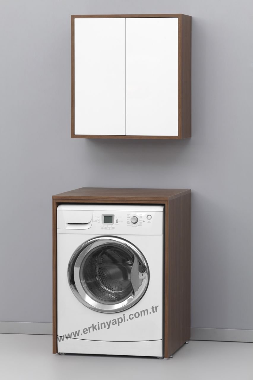 Orka Camasir Makinesi Dolabi 65 Banyo Dolabi Nil Ceviz Orka Camasir Makinesi Dolabi 65 Banyo Dolabi Nil Ceviz