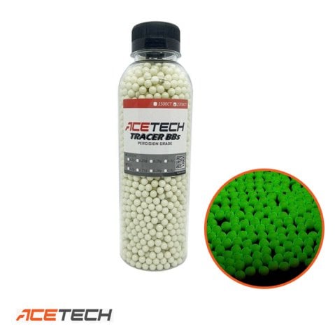 ACETECH Airsoft Tracer BB  (Yeşil) 0.2g/6mm /2700 adet (Kapaklı Şişe)