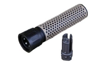 ISG KAC Stili QDC Uzun Airsoft Susturucu Replika seti 17.5cm- Siyah