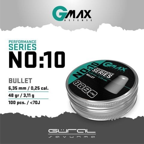 GMAX 6.35MM NO10 48GR BULLET HAVALI SAÇMA