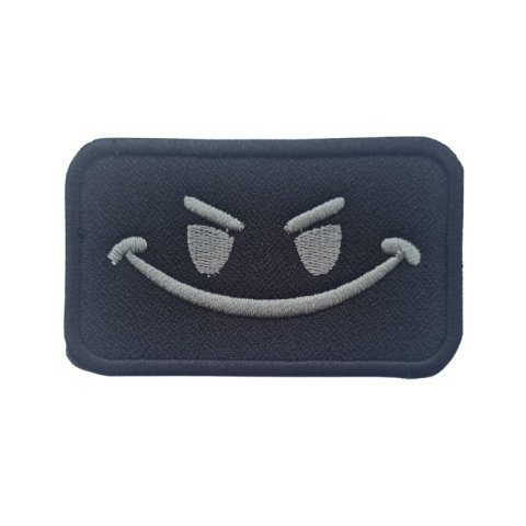 SMILEY TACTICAL PATCH -SİYAH-GRI