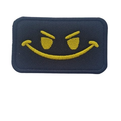 SMILEY TACTICAL PATCH -SIYAH-SARI