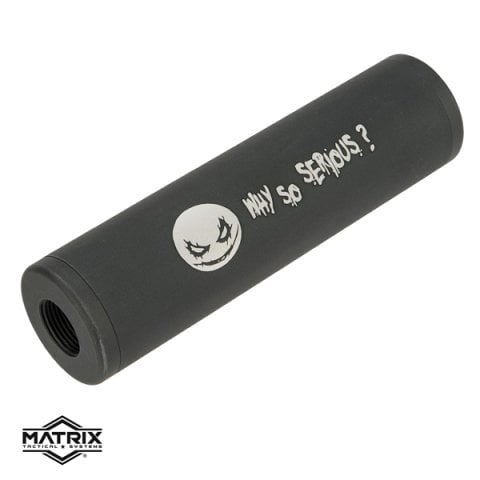 Matrix Airsoft Susturucu Replika  30x110mm (Why So Serious / Siyah)