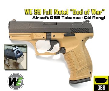 WE 99 FULL METAL Airsoft WALTHER  Çöl Rengi Airsoft Tabanca