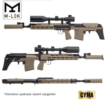 CYMA SVU Dragunov M-Lok handguard AEG Sniper Rifle  CM057C-TAN