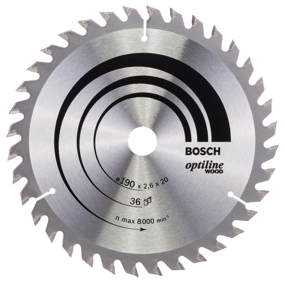 Bosch - Optiline Serisi Ahşap Için Daire Testere Bıçağı 190*20/16 Mm 36 ...