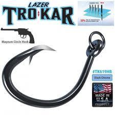 Eagle Claw TroKar Magnum TK619HR Offset Circle Hooks with Ring Eagle ...