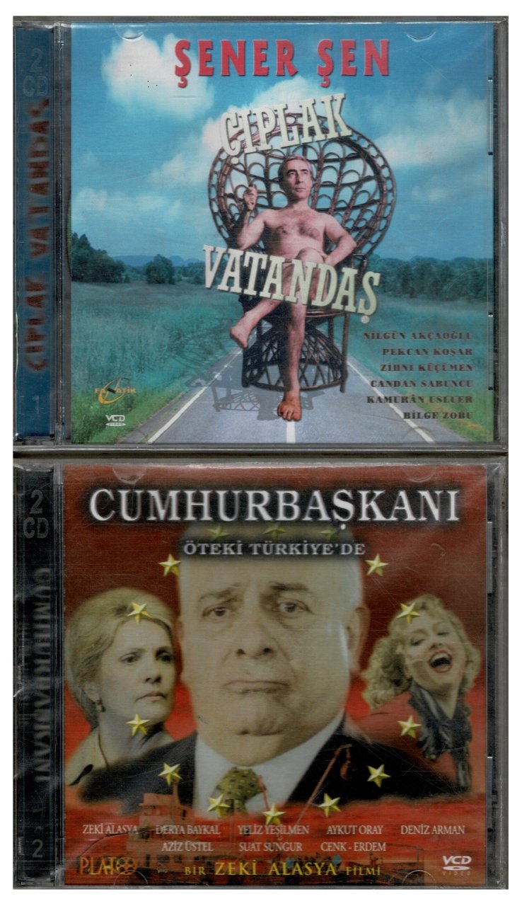 Ciplak Vatandas Sener Sen Cumhurbaskani Oteki Turkiye De Zeki Alasya 2 Adet Vcd Film Vcd1252 Yerli