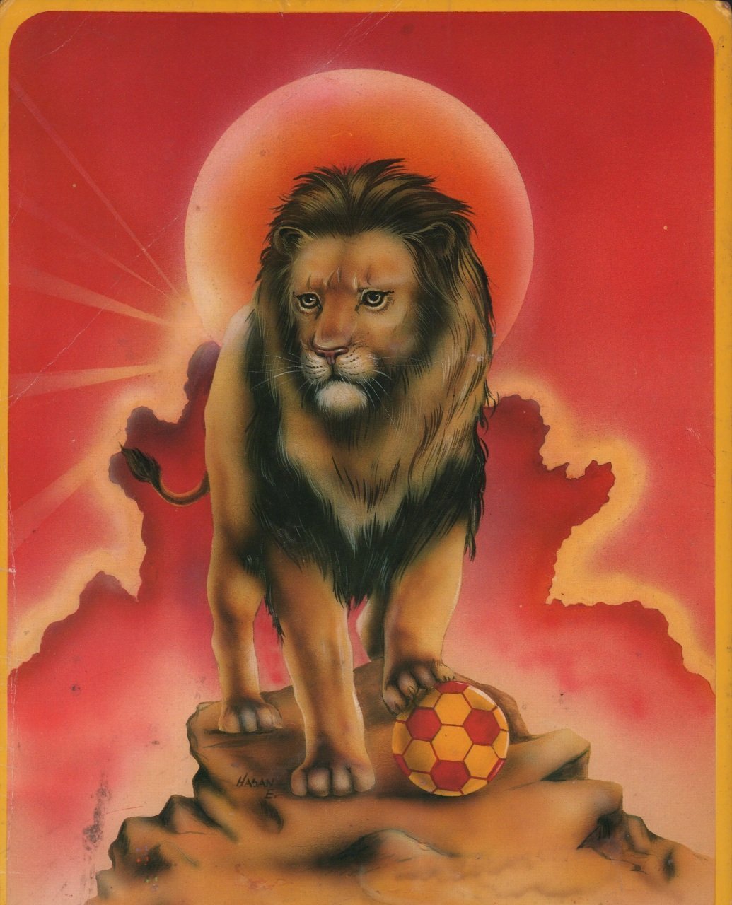 Galatasaray Aslan Karikatur Buyuk Boy Kartpostal Krt5370 Galatasaray