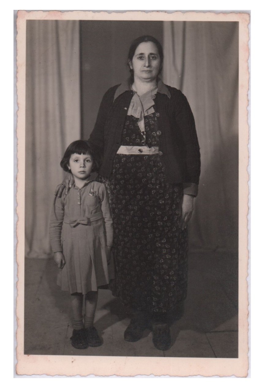 Anne ve Kızı Eski Fotokart KRT6287 - - Diğer Kartpostallar