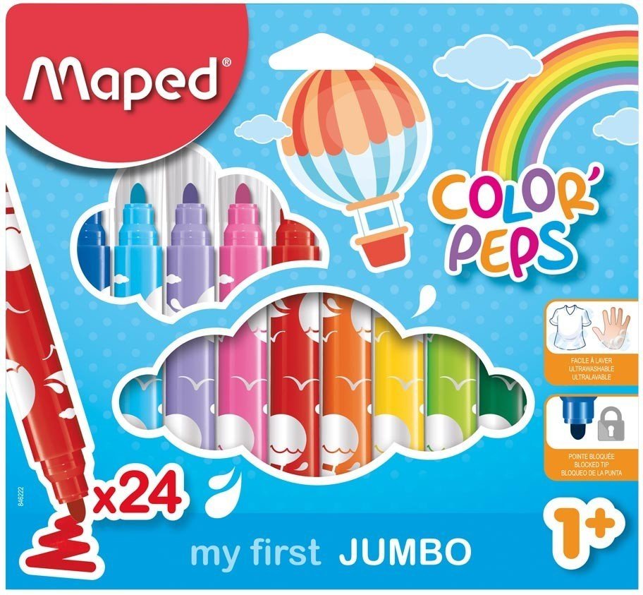 maped color peps jumbo keceli kalem 24 renk