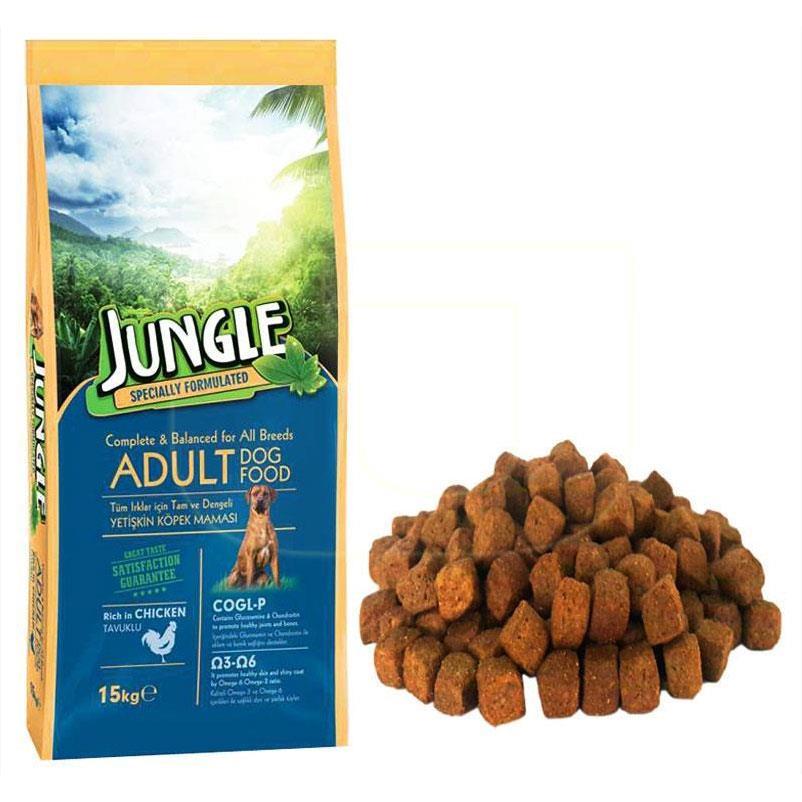 Jungle Kuru Yetişkin Köpek Maması Tavuk Etli 15 Kg