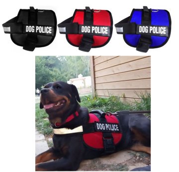 Dog Police Fosforlu Kopek Gogus Tasmasi Buyuk 70 90 Cm