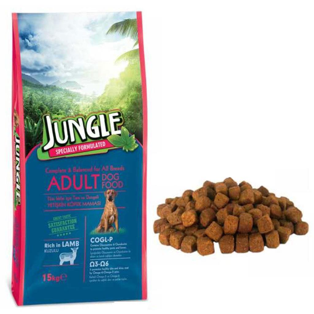 Jungle Kuru Yetişkin Köpek Maması Kuzu Etli 15 Kg