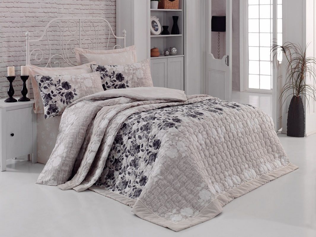 Cotton Box Comfort Set Lena Gri Yatak Ortusu Nevresim Takimi Cift Kisilikcotton Boxyatak Ortuleri