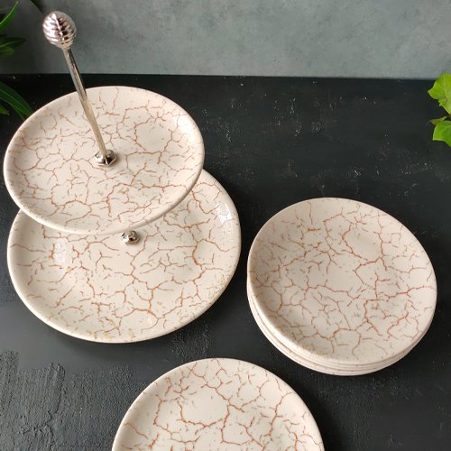 10 Parça Pasta Seti / Pasta Takımı Mercan