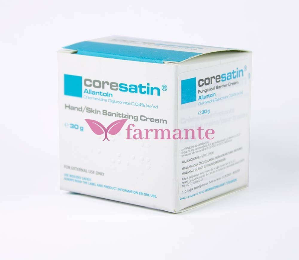 coresatin allantoin krem kavanoz 30 gr mavi kutu