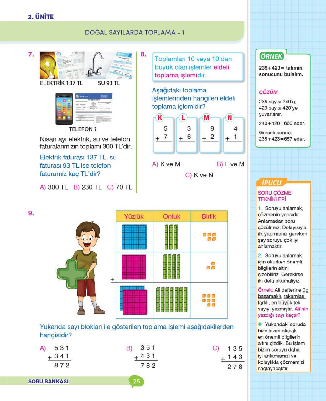 3. Sınıf İpuçlu Matematik Yeni Nesil Soru Bankası