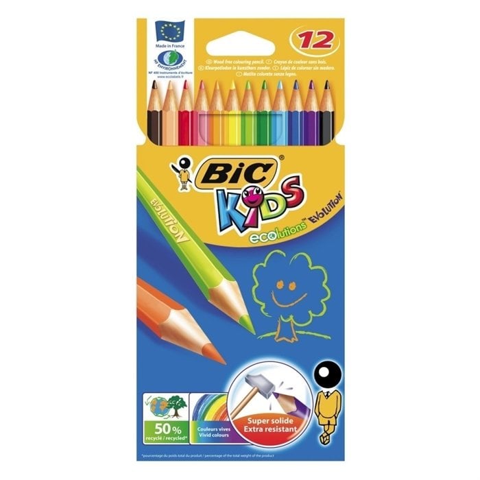 Bic Kids Evolution Kuru Boya 12 Li Metal Kutu Fiyati