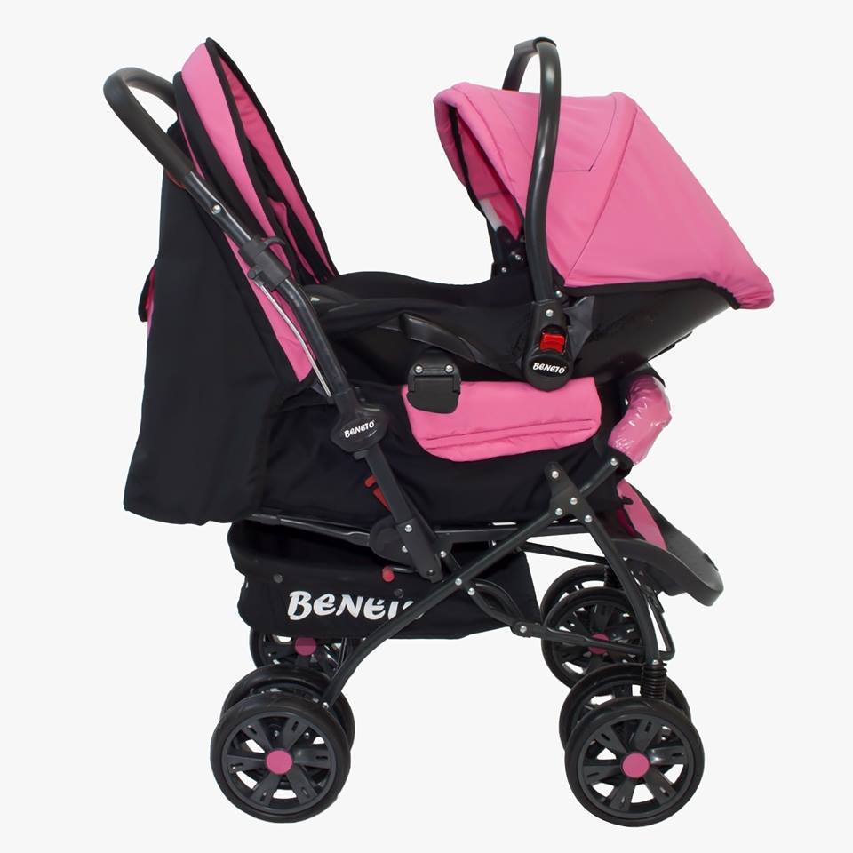 Pembe Travel Sistem Çift Yönlü Bebek Arabası + Puset Set