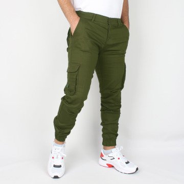 Serseri Slim Fit None Denim Yandan Cepli Bel Bagcikli Pacalari Lastikli Esnek Kumas Erkek Kargo Pantolon Trendyol
