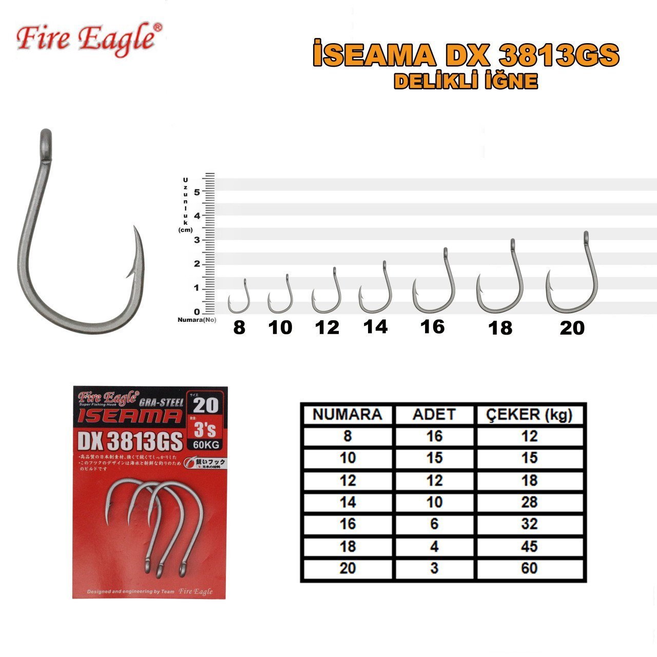 Iseama Hook Dx 3813Gs No: 18