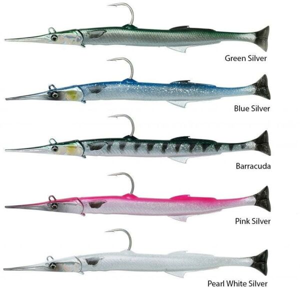 SavageGear Needlefish Pulsetail 2+1 14 cm 12g Suni Yem Green Silver