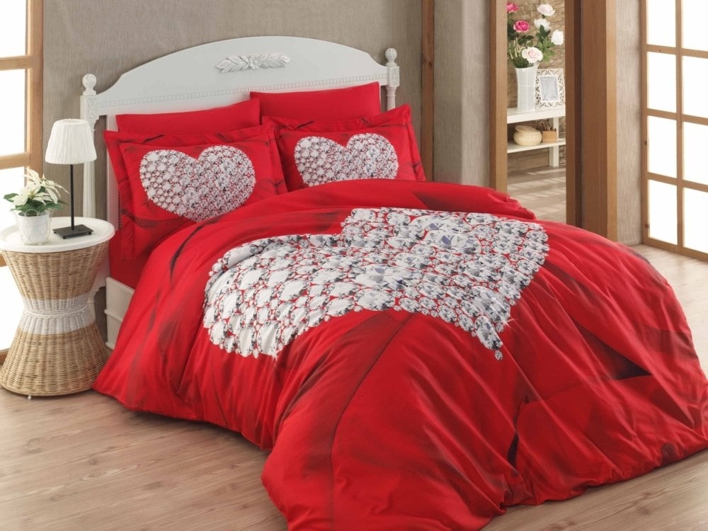Karaca Home Charme Kirmizi Saten Cift Kisilik Nevresim Takimi Karaca Home