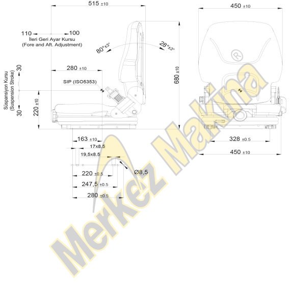 Merkez Makina İş makinaları yedek parça,maket,madeni yağ,lastik