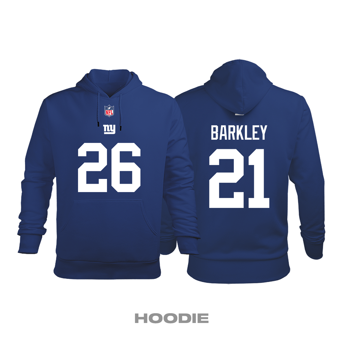 Youth Mitchell & Ness Lawrence Taylor Royal New York Giants Retired Player  Name & Number Fleece Pullover Hoodie 