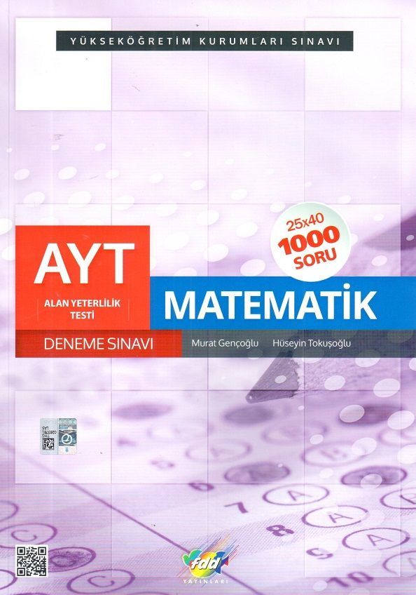 FDD YKS AYT Matematik 25x40 Deneme Sınavı FDD Yayınları