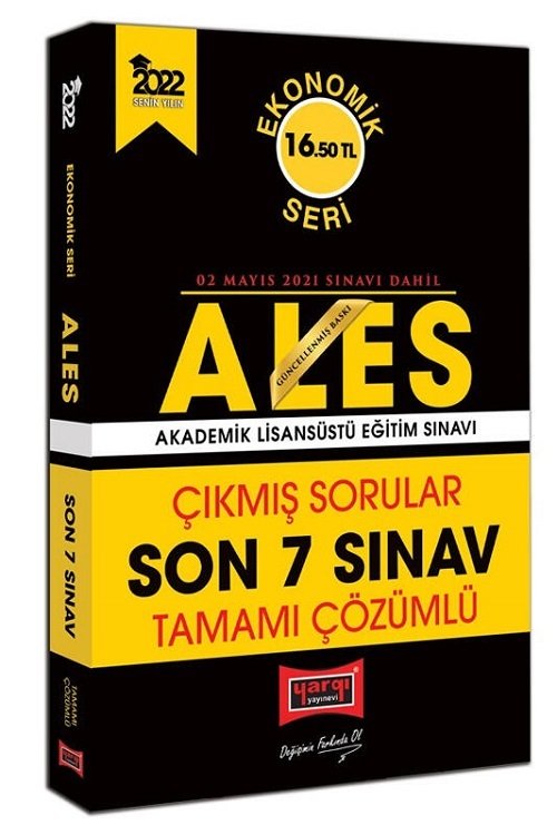 Yargi 2022 Ales Cikmis Sorular Son 7 Sinav Cozumlu Ekonomik Seri Yargi Yayinlari Indekskitap Com