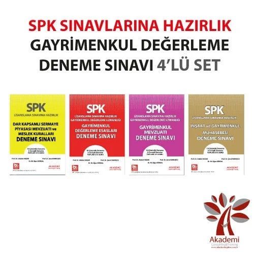 Akademi SPK SPF Gayrimenkul Değerleme Deneme 4 lü Set Akademi Consulting Yayınları
