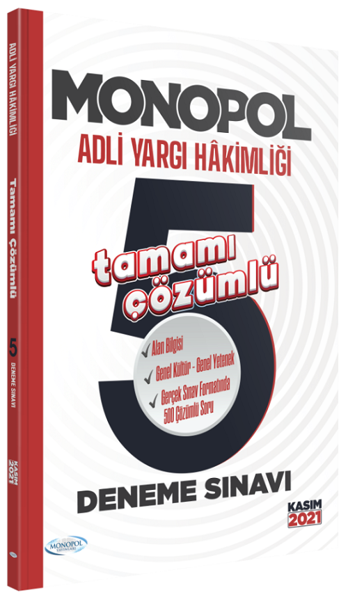 Monopol 2021 Adli Yargı Hakimliği 5 Deneme Çözümlü Monopol Yayınları Monopol 2021 Adli Yargı Hakimliği 5 Deneme Çözümlü Monopol Yayınları