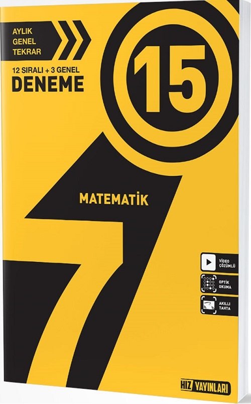 Hız Yayınları 7. Sınıf Matematik 15 Deneme Hız Yayınları