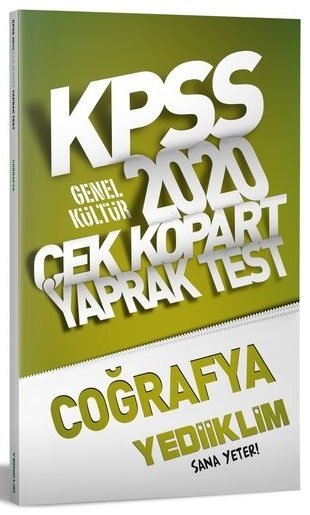 Yediiklim 2020 KPSS Coğrafya Yaprak Test Çek Kopart Yediiklim Yayınları Yediiklim 2020 KPSS Coğrafya Yaprak Test Çek Kopart Yediiklim Yayınları