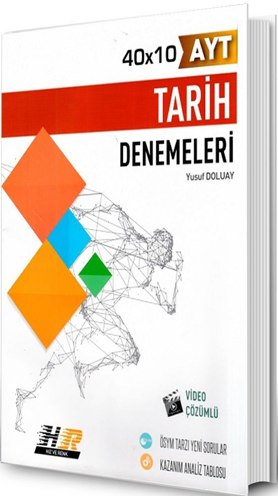 Hız ve Renk YKS AYT Tarih 40x10 Denemeleri Hız ve Renk Yayınları Hız ve Renk YKS AYT Tarih 40x10 Denemeleri Hız ve Renk Yayınları
