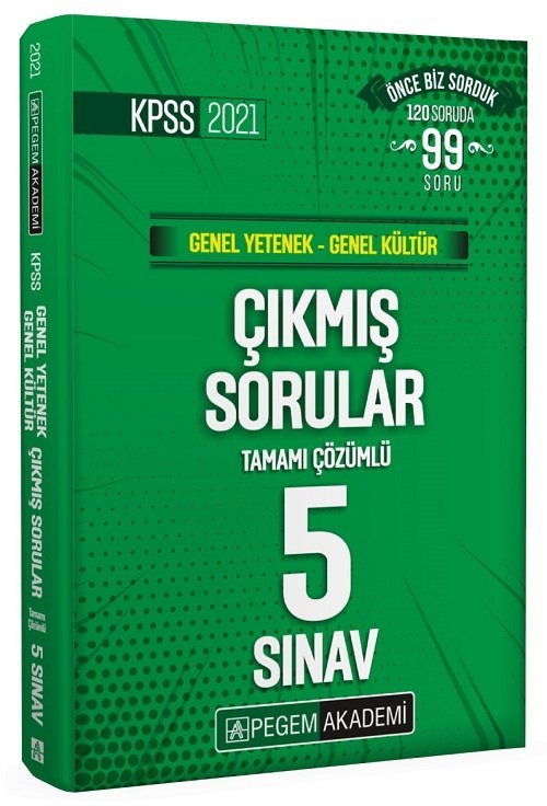 Pegem 2021 KPSS Genel Yetenek Genel Kültür Çıkmış Sorular Son 5 Sınav Çözümlü Pegem Akademi Yayınları Pegem 2021 KPSS Genel Yetenek Genel Kültür Çıkmış Sorular Son 5 Sınav Çözümlü Pegem Akademi Yayınları