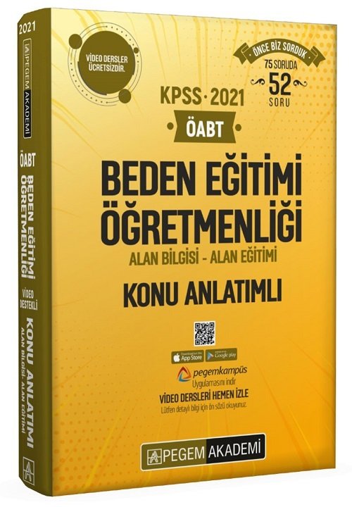 Pegem 2021 ÖABT Beden Eğitimi Öğretmenliği Konu Anlatımlı Pegem Akademi Yayınları Pegem 2021 ÖABT Beden Eğitimi Öğretmenliği Konu Anlatımlı Pegem Akademi Yayınları