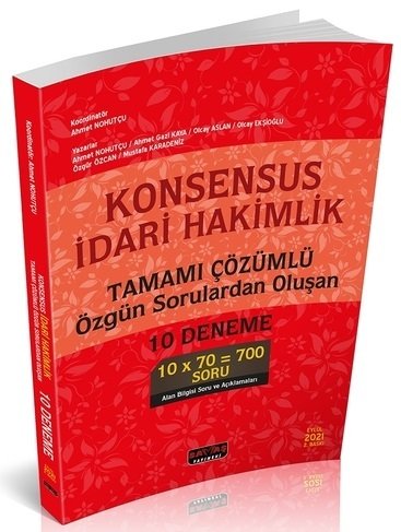 Savaş 2021 İdari Hakimlik Konsensus 10 Deneme Çözümlü 2. Baskı Savaş Yayınları Savaş 2021 İdari Hakimlik Konsensus 10 Deneme Çözümlü 2. Baskı Savaş Yayınları