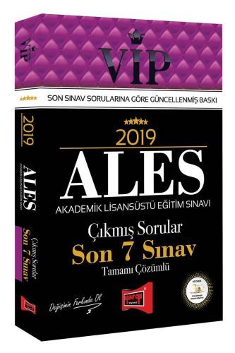 Yargı 2019 ALES VIP Çıkmış Sorular Son 7 Sınav Çözümlü Yargı Yayınları