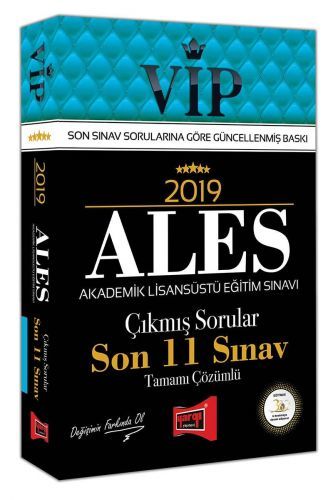 Yargı 2019 ALES VIP Çıkmış Sorular Son 11 Sınav Çözümlü Yargı Yayınları