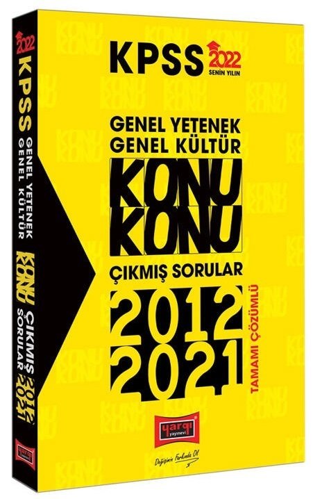 Yargı 2022 KPSS Genel Yetenek Genel Kültür Çıkmış Sorular Konu Konu Çözümlü 2012-2021 Yargı Yayınları