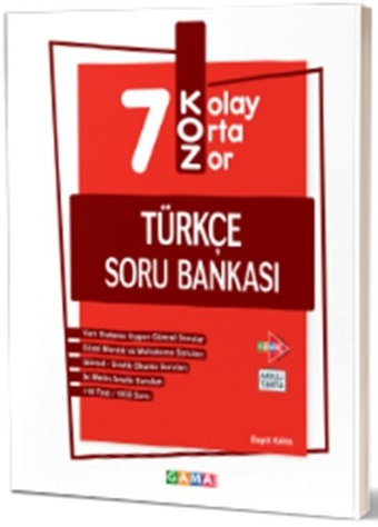 Gama 7. Sınıf Türkçe Koz Soru Bankası Gama Yayınları